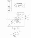 Cylinder Head Gasket Set-Valve Lubrication Valves Diagram and Parts List for 283H07-0105-E1  Briggs and Stratton Engine